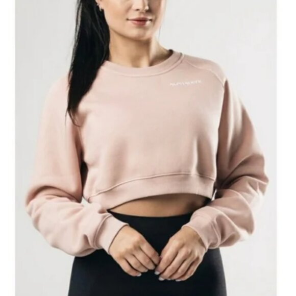 Alphalete Classic Crew Crop, Rose - Picture 1 of 5